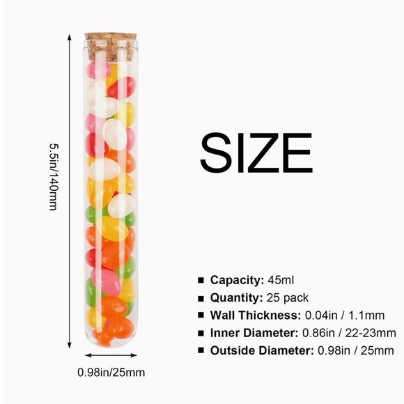 NWT Wool + Pepper Co. IN CASE OF EMERGENCY Glass Test Tube - with free gift - Picture 6 of 6